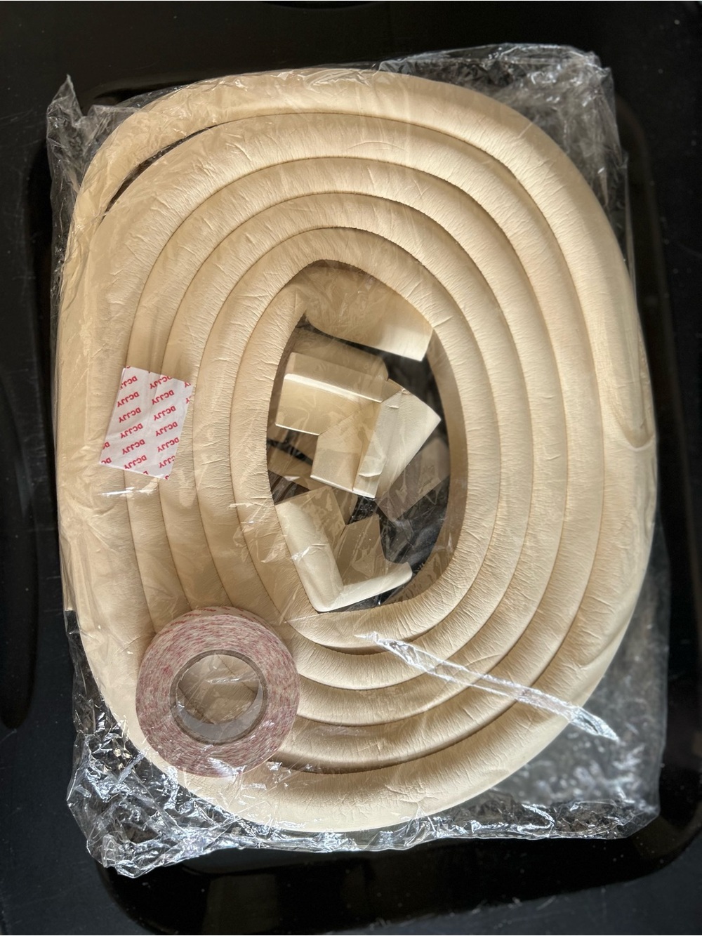 Cream Foam Edge Guard Bumper with Adhesive Tape